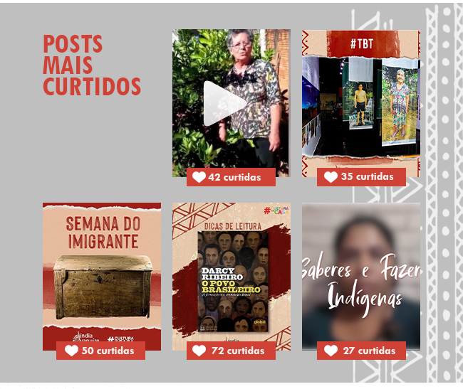 Em fundo cinza, com título posts mais curtidos, estão alguns dos posts mais curtidos do facebook e instagram nas últimas semanas.