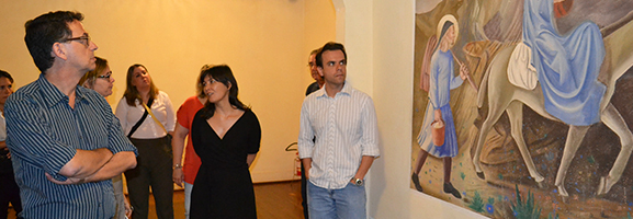 Secretário de Estado da Cultura em visita as obras do Museu Casa de Portinari